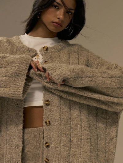 Oversize kofta med knappar