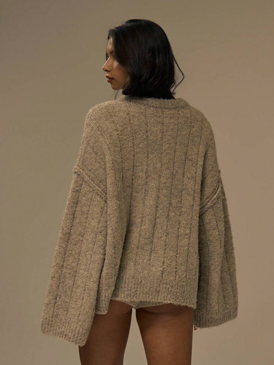 Oversize kofta med knappar