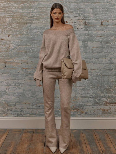 Asymmetrisk ribbstickad topp