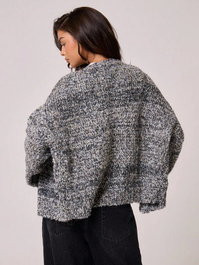 Oversize stickad kofta