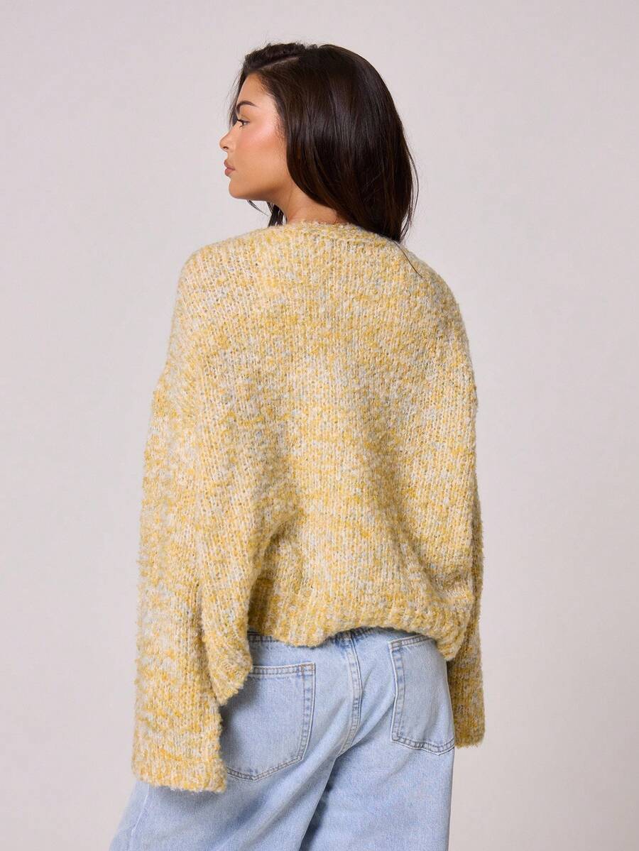 Oversize stickad kofta