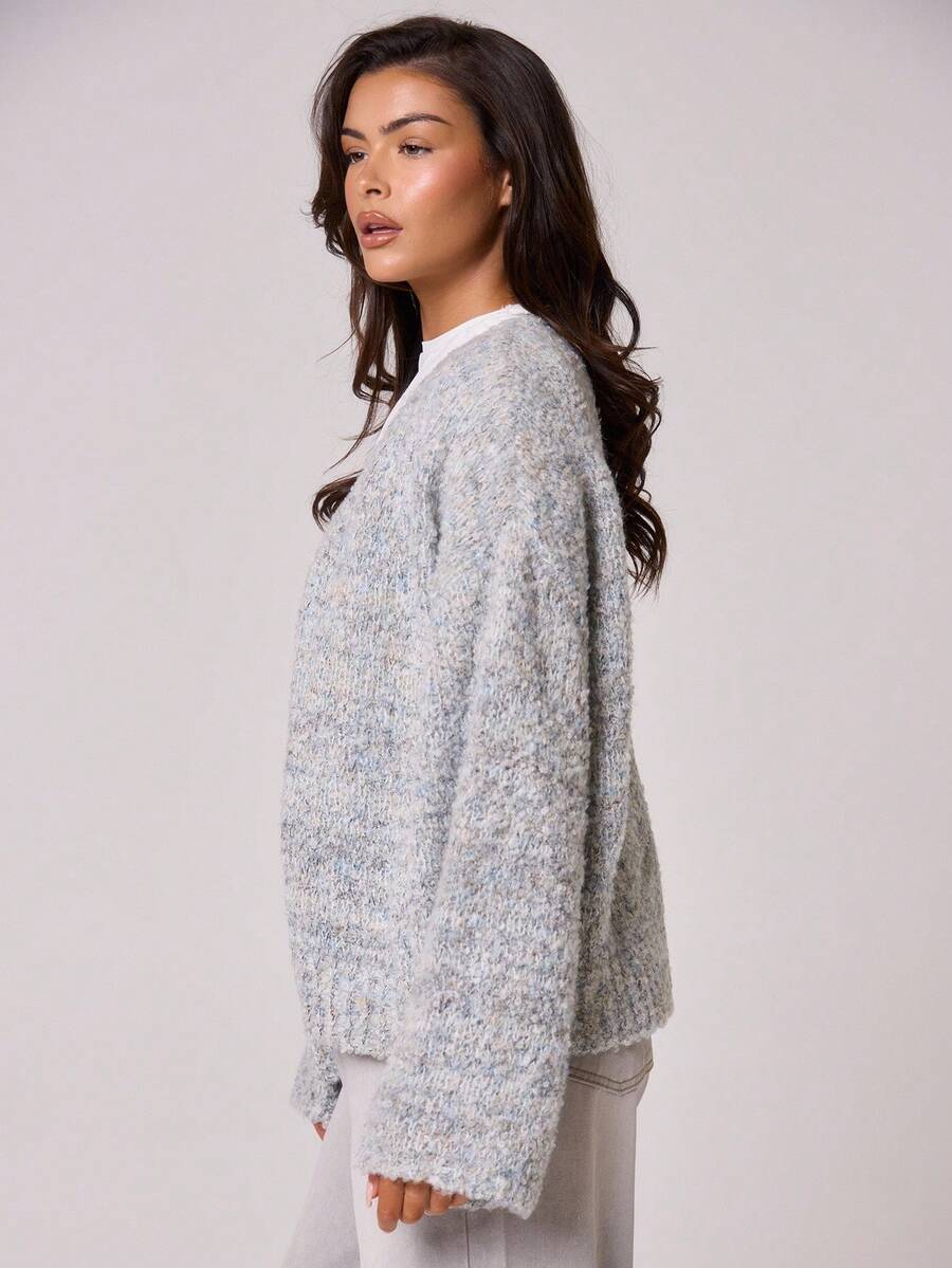 Oversize stickad kofta