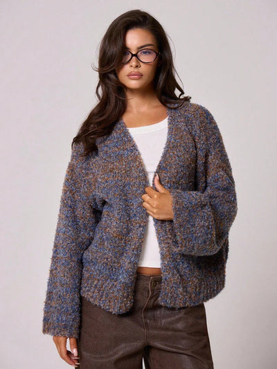 Oversize stickad kofta