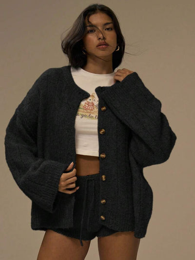 Oversize kofta med knappar