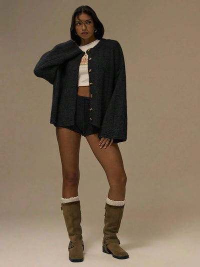 Oversize kofta med knappar