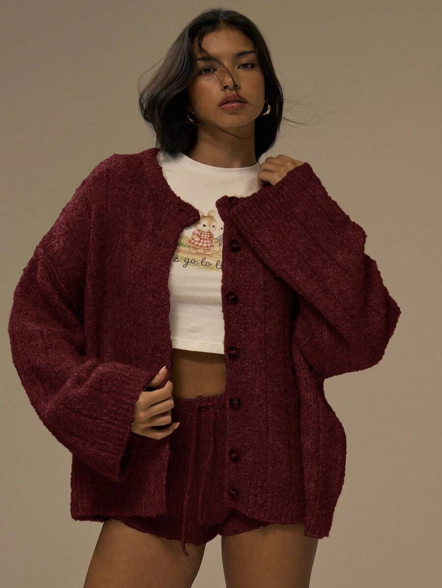 Oversize kofta med knappar