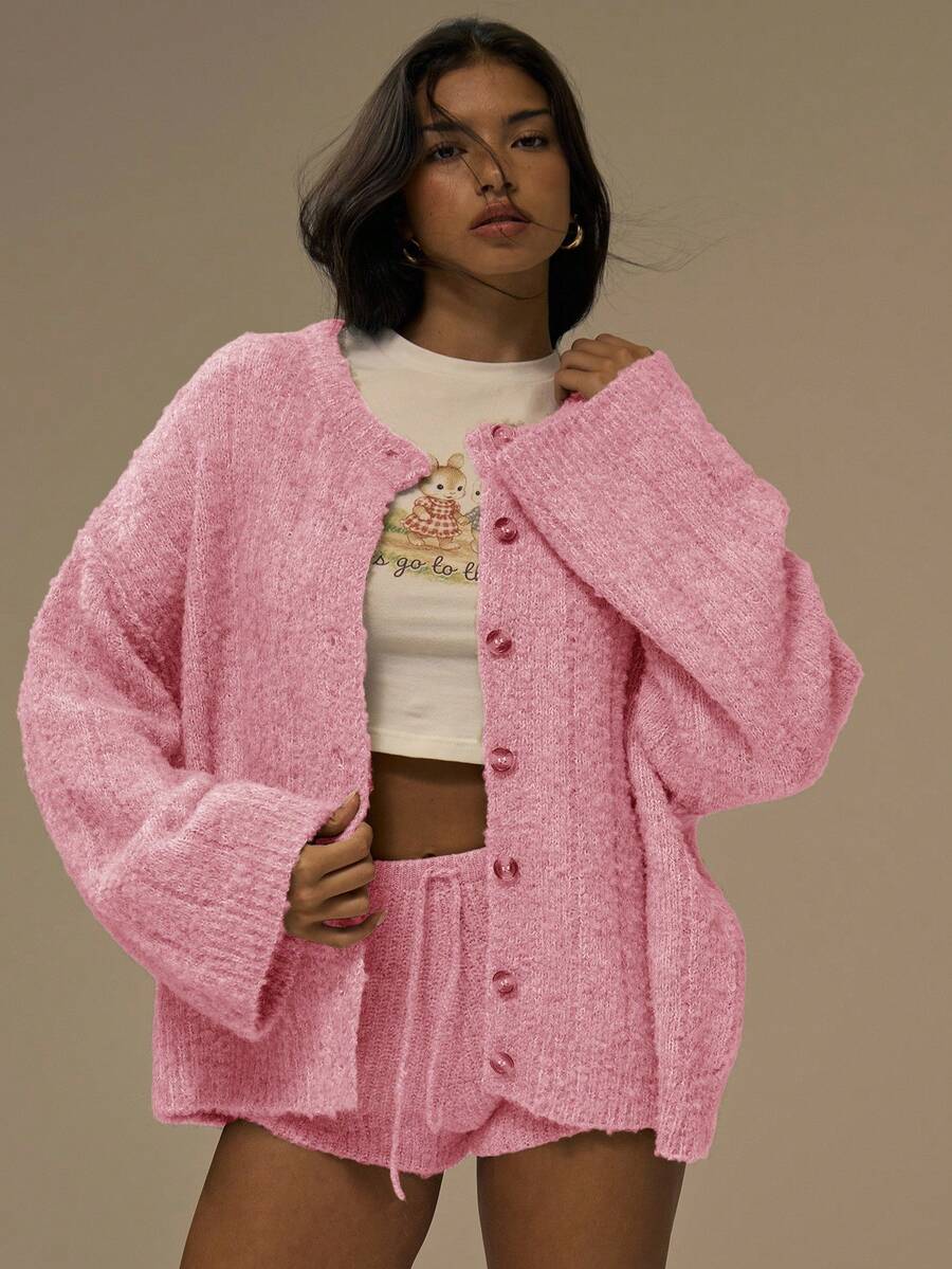 Oversize kofta med knappar