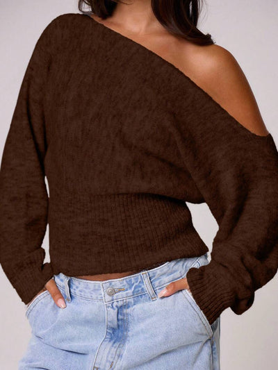 Fuffy asymmetrisk mohairtopp