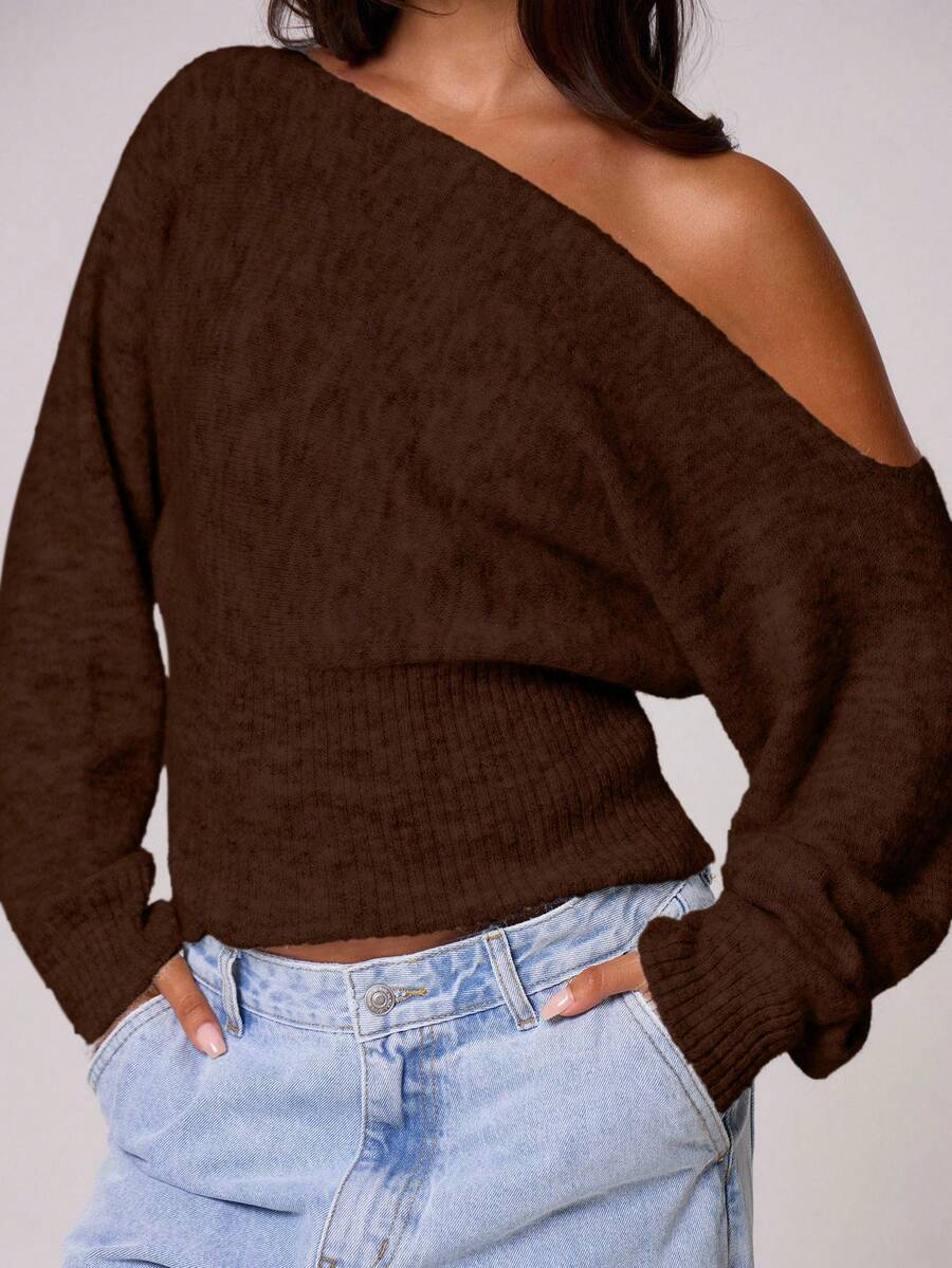 Fuffy asymmetrisk mohairtopp