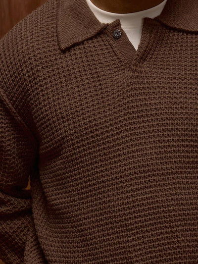 Tjock oversize tröja med knappdetaljer